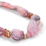 Pink Murano glass and silk necklace by Chama Navarro